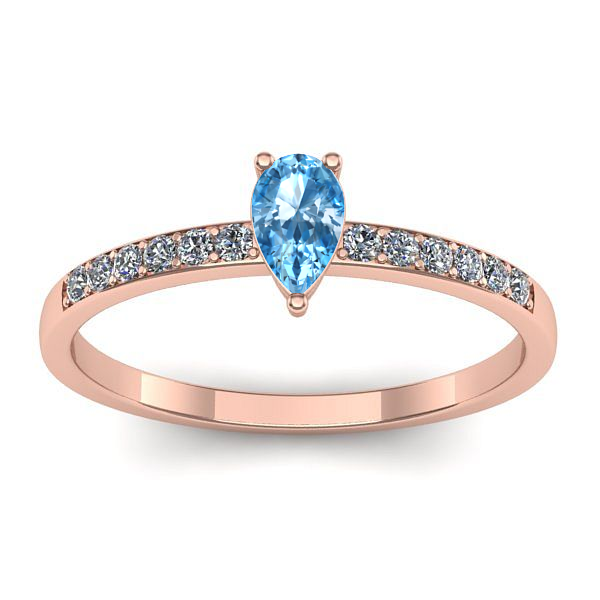 Inel de logodna cu topaz blue lacrima