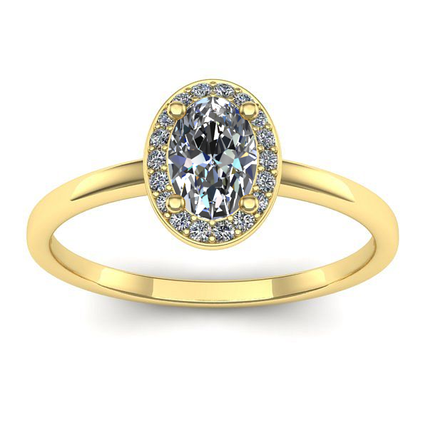 Inel cu safir alb oval