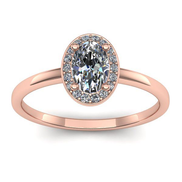 Inel logodna cu safir alb oval