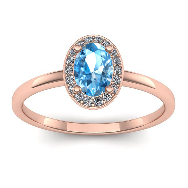 Inel logodna cu topaz blue oval
