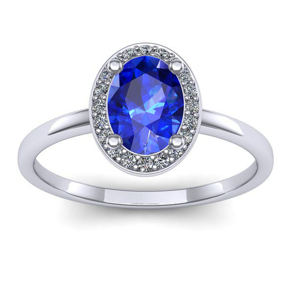 Inel cu safir oval