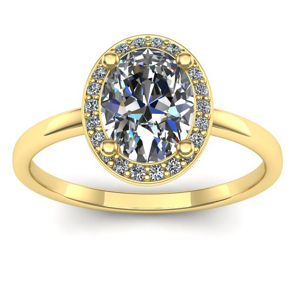 Inel logodna cu diamant de laborator oval