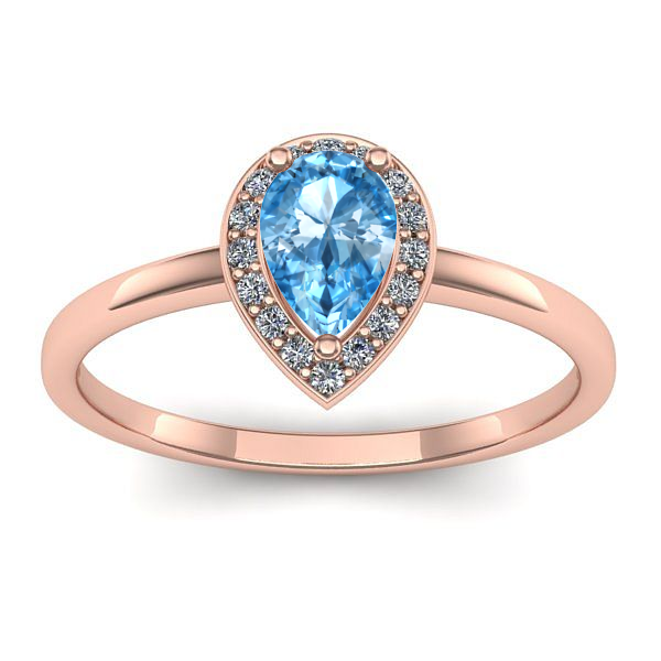 Inel logodna cu topaz blue lacrima