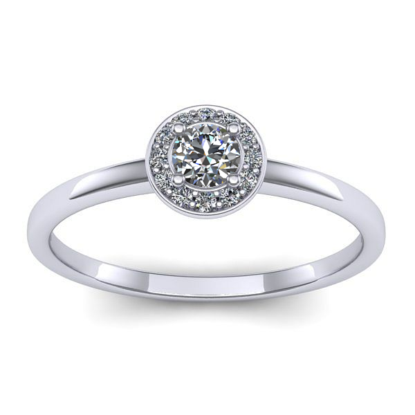 Inel logodna cu diamant rotund