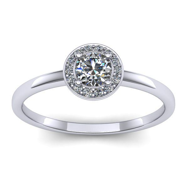 Inel de logodna cu diamant rotund