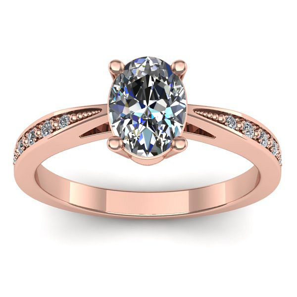 Inel logodna cu safir alb oval