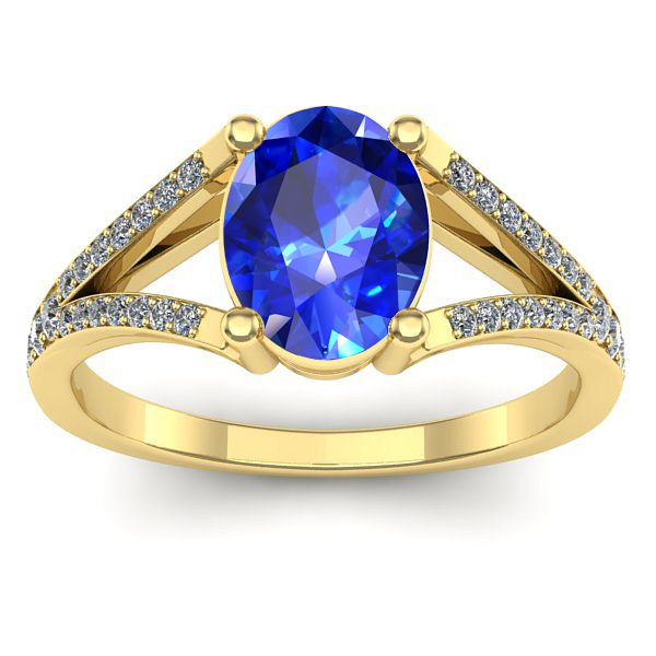 Inel cu safir oval