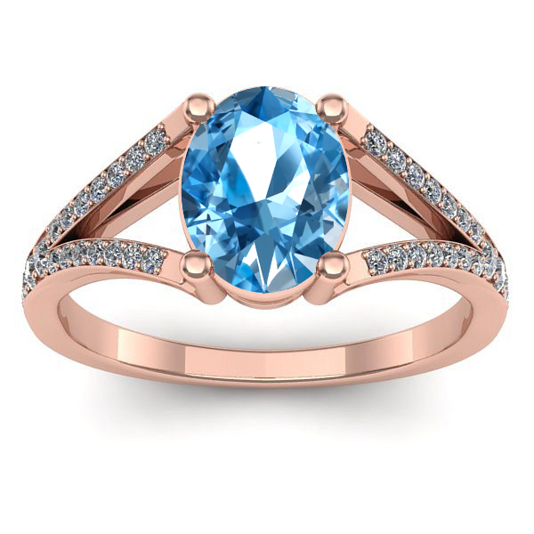 Inel cu topaz blue oval