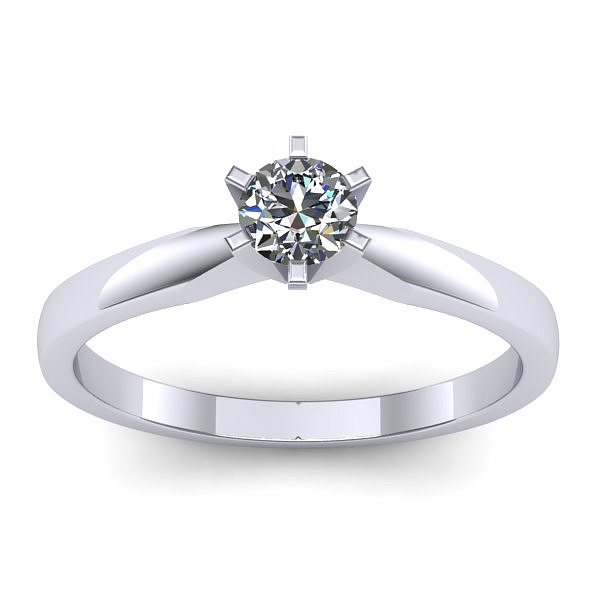 Inel cu diamant rotund