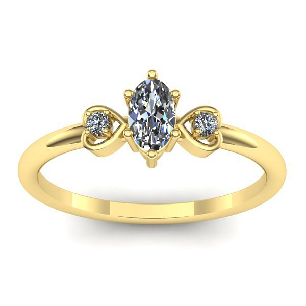 Inel cu safir alb oval