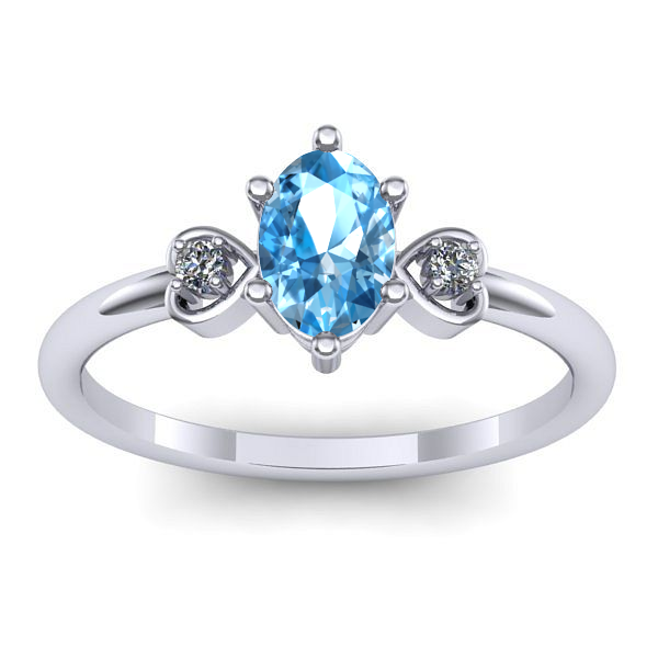 Inel cu topaz blue oval