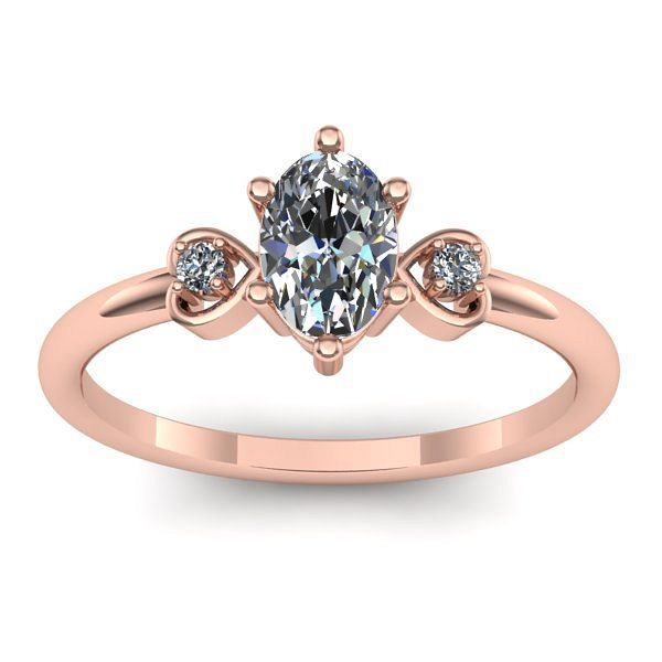 Inel cu safir alb oval