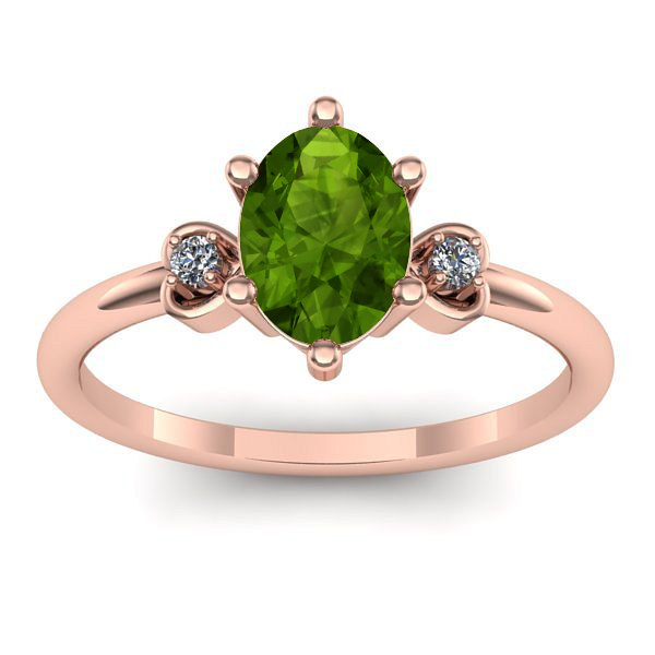 Inel logodna cu peridot oval