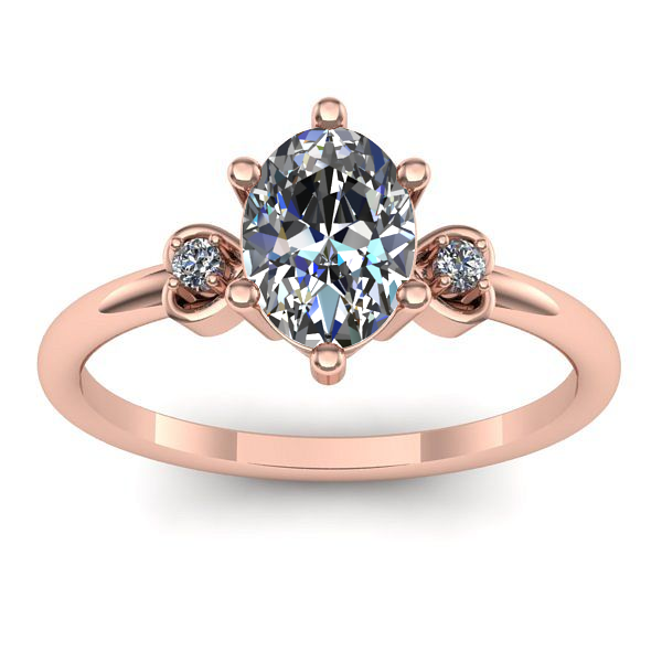 Inel cu safir alb oval