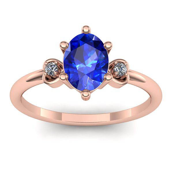 Inel de logodna cu safir oval