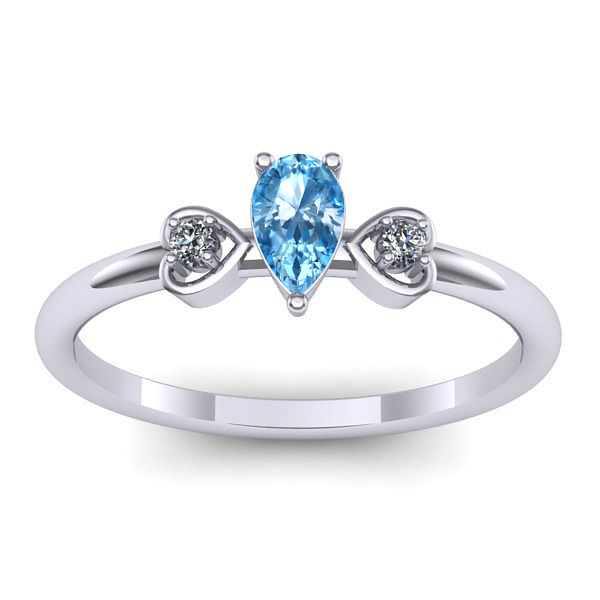 Inel logodna cu topaz blue lacrima