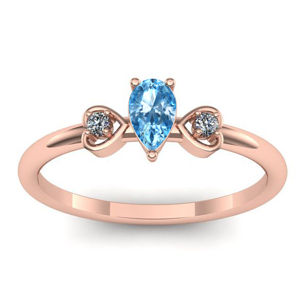Inel de logodna cu topaz blue lacrima