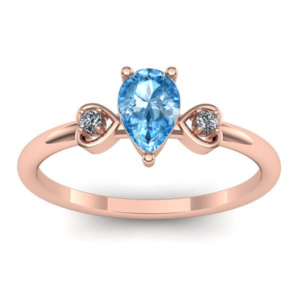 Inel de logodna cu topaz blue lacrima