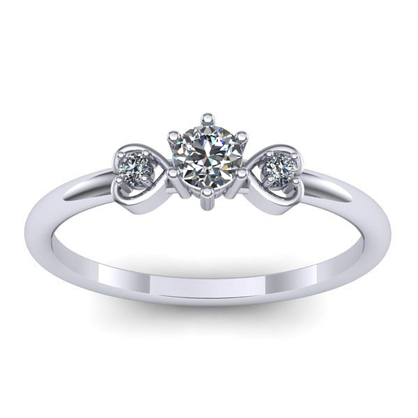 Inel cu diamant rotund