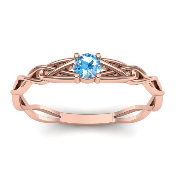 Inel de logodna cu topaz blue rotund