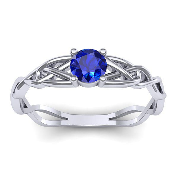 Inel cu safir rotund
