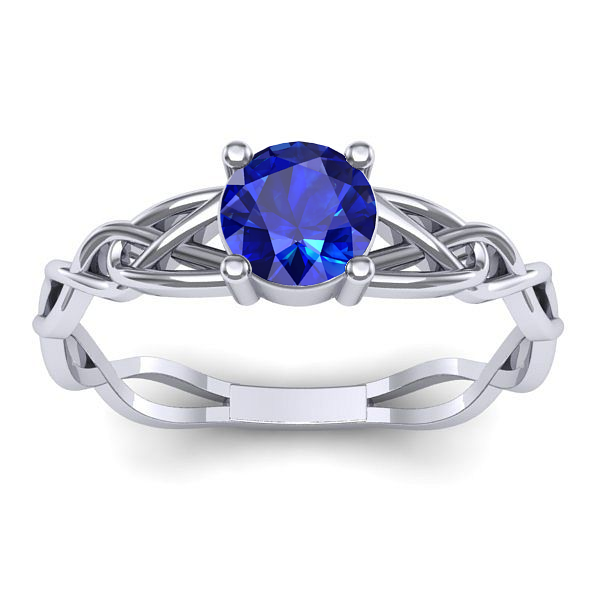 Inel cu safir rotund