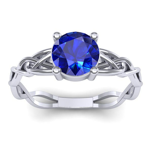 Inel cu safir rotund
