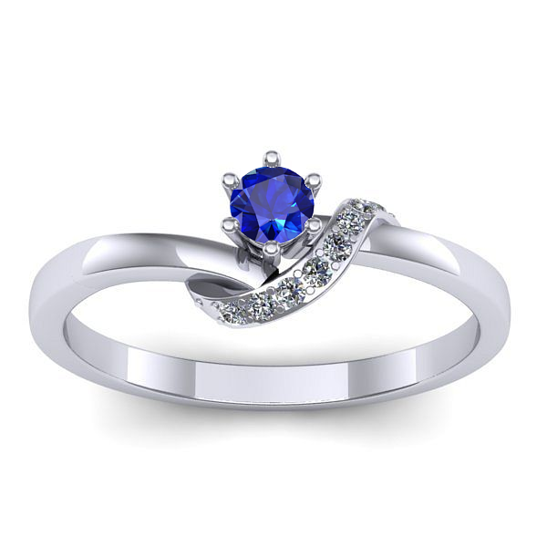 Inel cu safir rotund