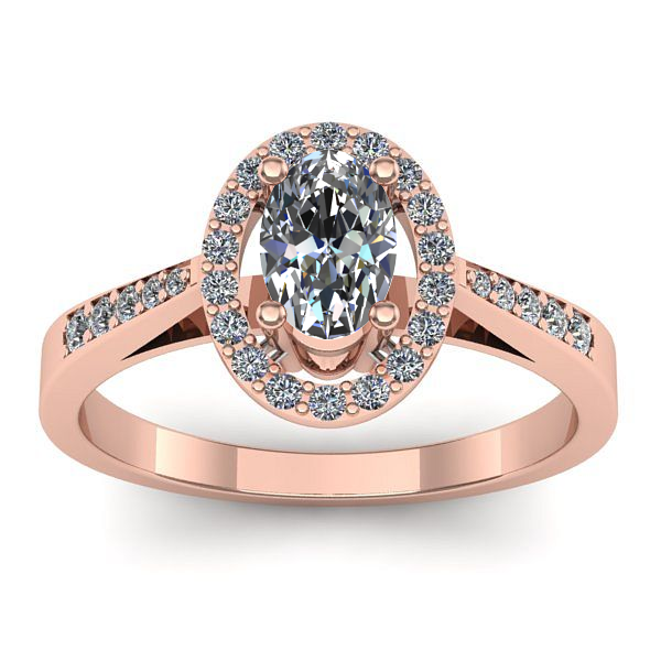 Inel cu safir alb oval
