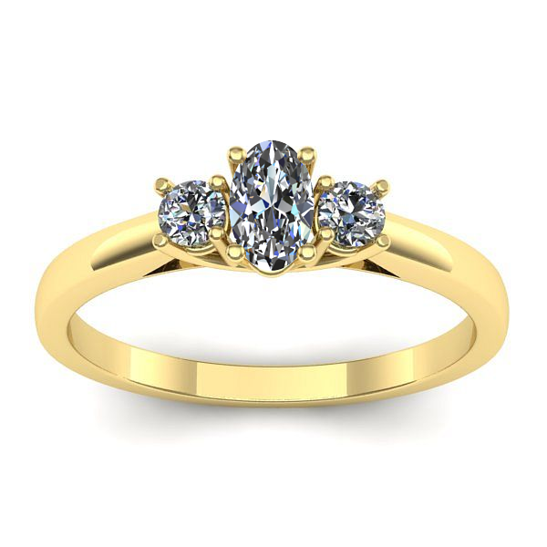 Inel de logodna cu safir alb oval