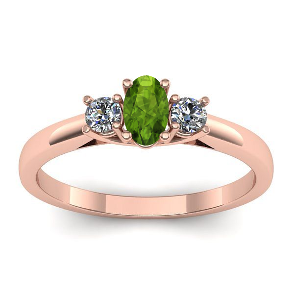 Inel logodna cu peridot oval