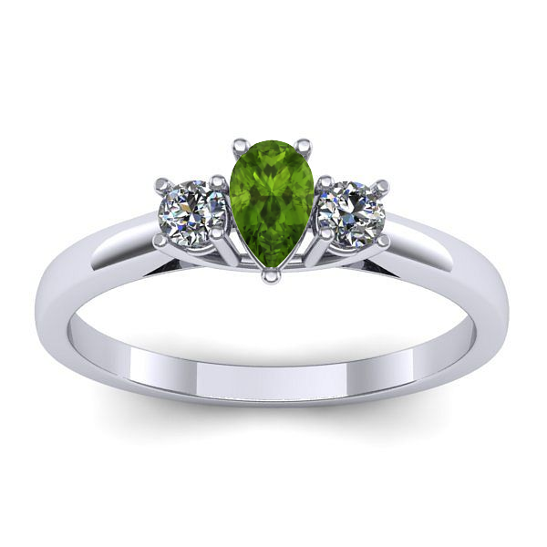 Inel cu peridot lacrima