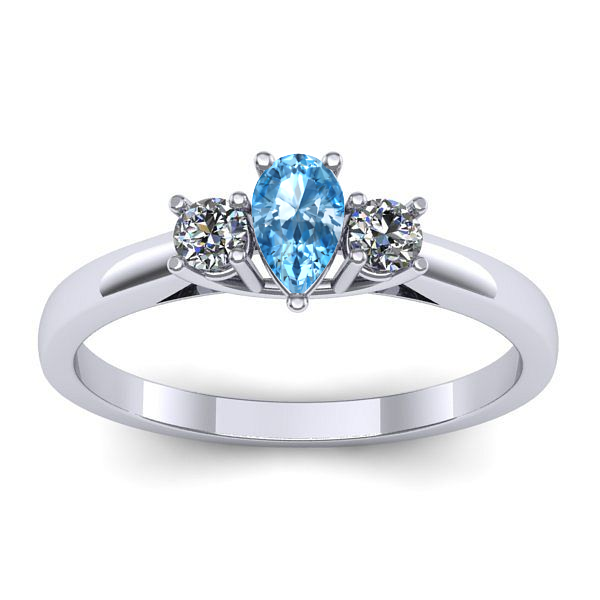 Inel cu topaz blue lacrima