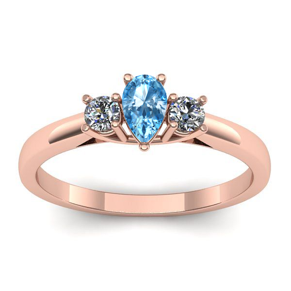 Inel de logodna cu topaz blue lacrima