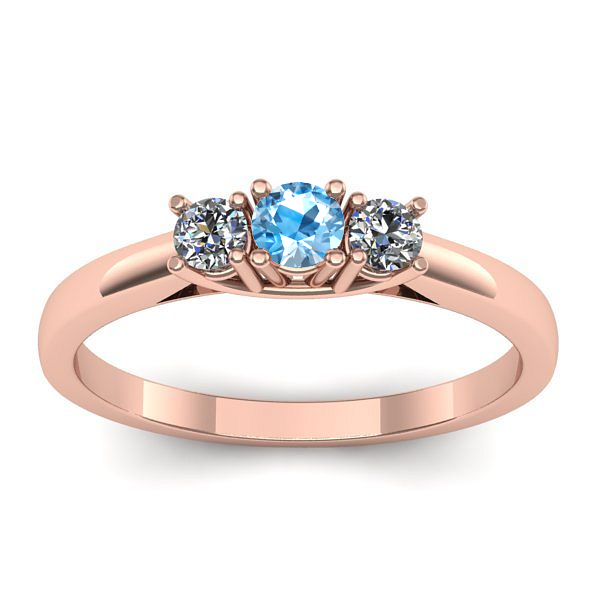 Inel logodna cu topaz blue rotund