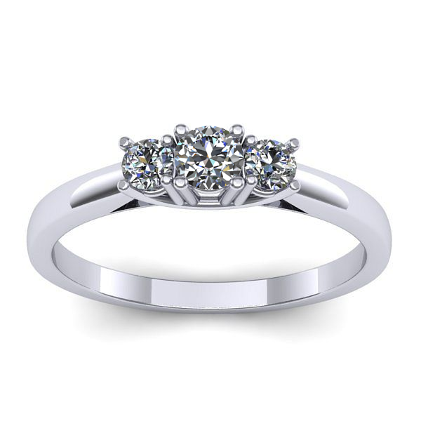 Inel cu diamant rotund