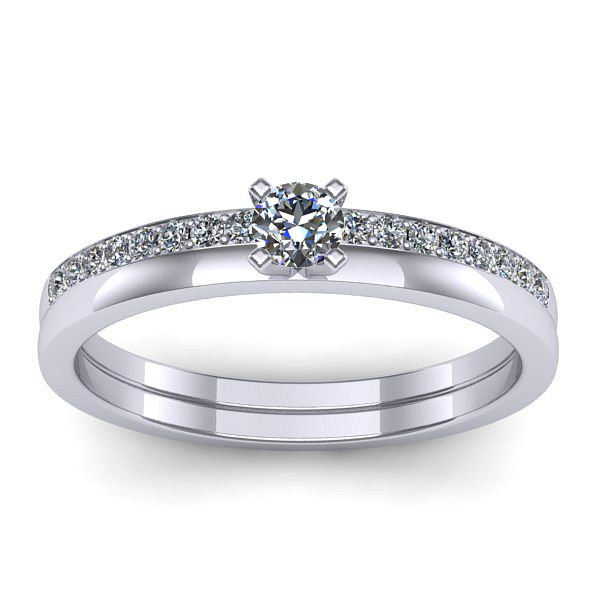 Inel cu diamant rotund