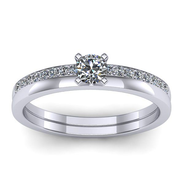 Inel cu diamant rotund