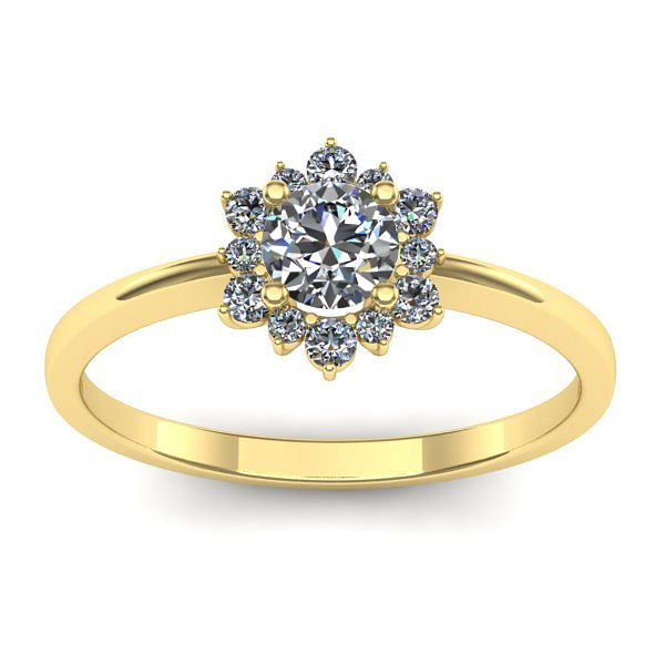 Inel de logodna cu diamant rotund