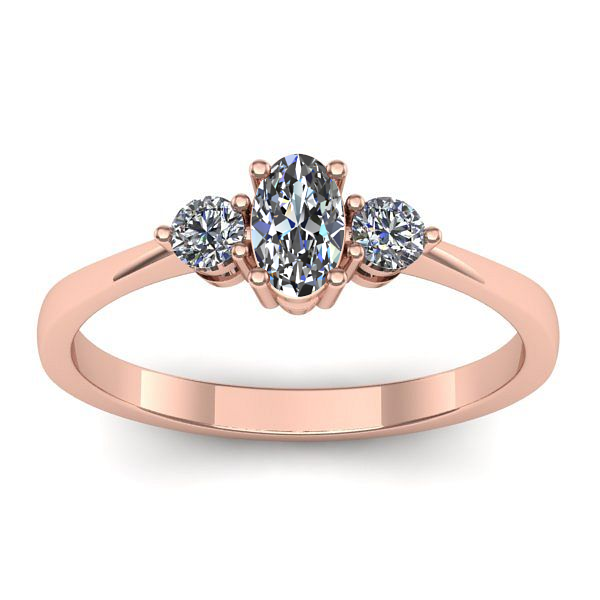 Inel de logodna cu safir alb oval