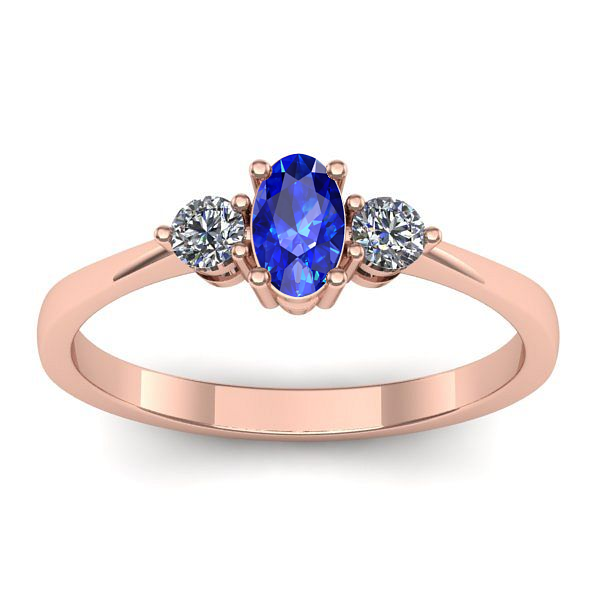 Inel logodna cu safir oval