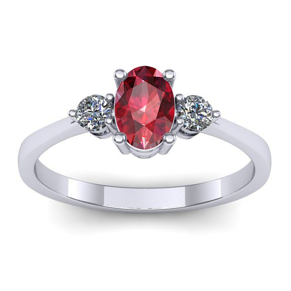 Inel cu rubin oval