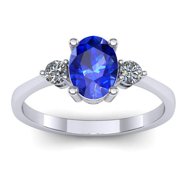 Inel cu safir oval