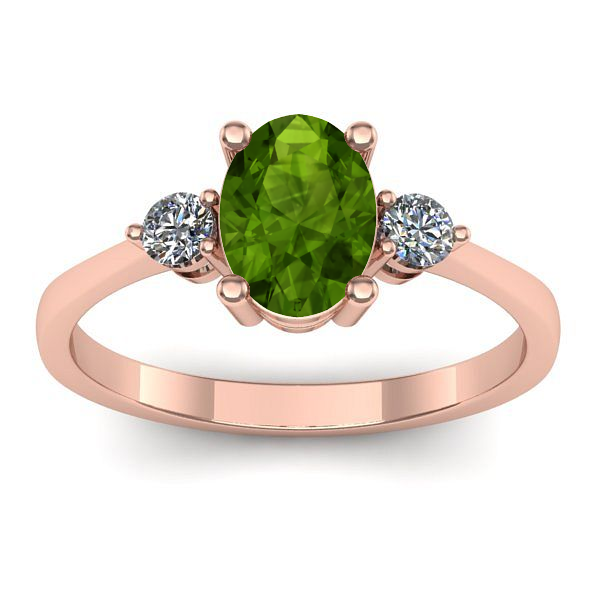 Inel cu peridot oval