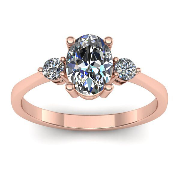 Inel de logodna cu safir alb oval