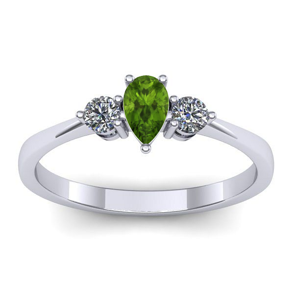 Inel cu peridot lacrima