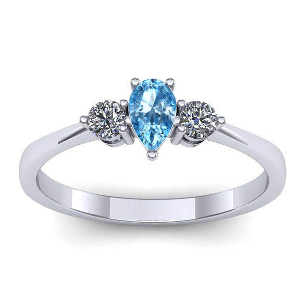 Inel cu topaz blue lacrima