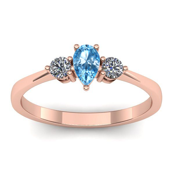 Inel logodna cu topaz blue lacrima