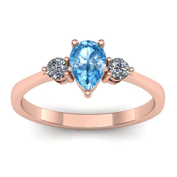 Inel cu topaz blue lacrima