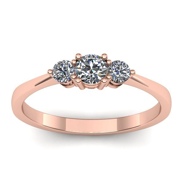 Inel cu diamant rotund